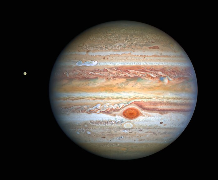 Hubble's View of Jupiter and Europa in August 2020