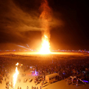 Photo: Man Runs Into Flames at Burning Man Festival