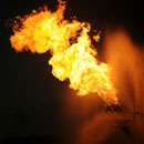 Natural Gas Burning off from the Deepwater Horizon