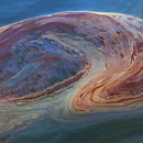 Oil swirls in the Gulf of Mexico