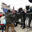 Trump Supporters Storm Barricades