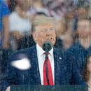 Photo: Trump Says Troops ‘Took Over Airports’ During Revolutionary War, In Rainy Fourth Of July Speech