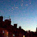 Photo: Mysterious orange UFOs swoop across Britain's skies