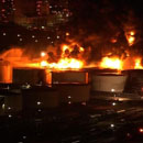 Photo: Texas chemical plant fire keeps burning. Some health officials are not convinced that it's safe