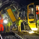 Photo: Emergency services on scene after trains collide near Salisbury